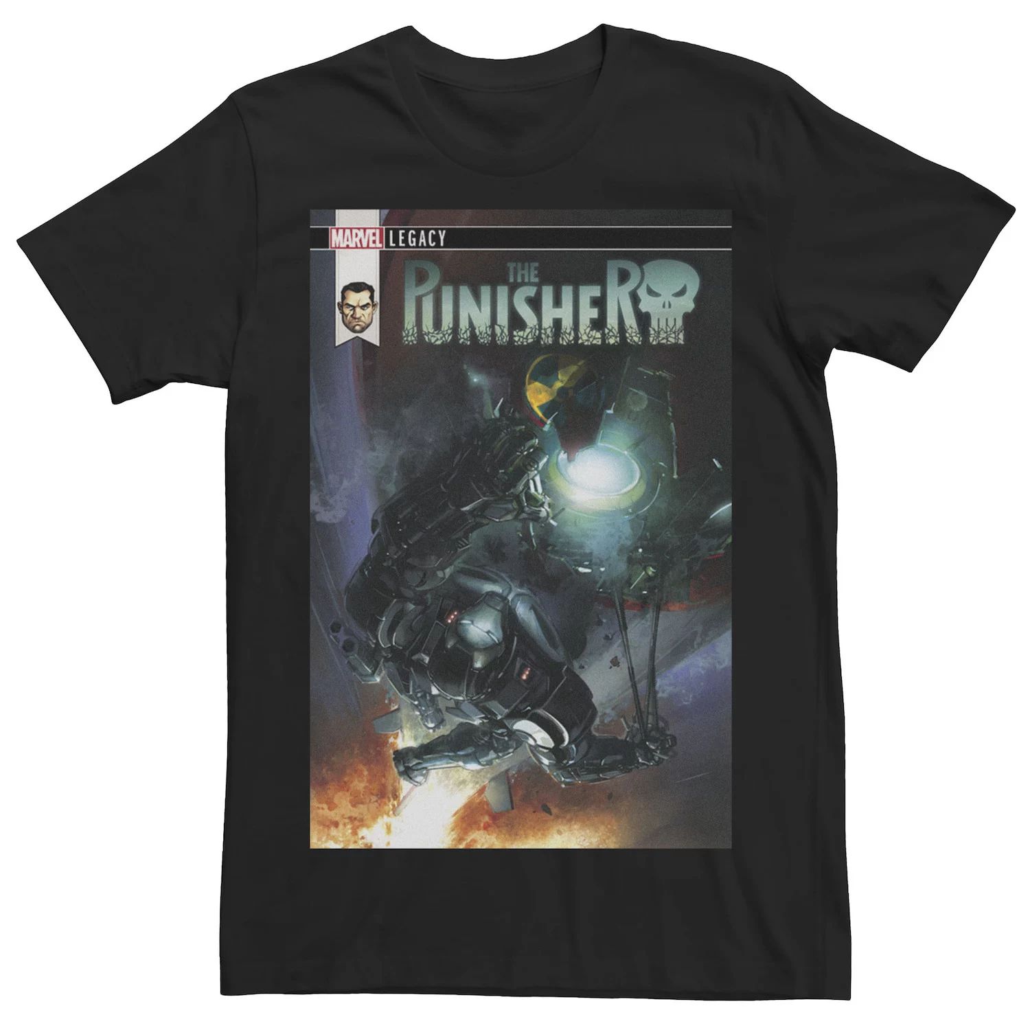 Мужская футболка с обложкой комиксов Punisher Rocket Marvel футболка мужская marvel punisher s