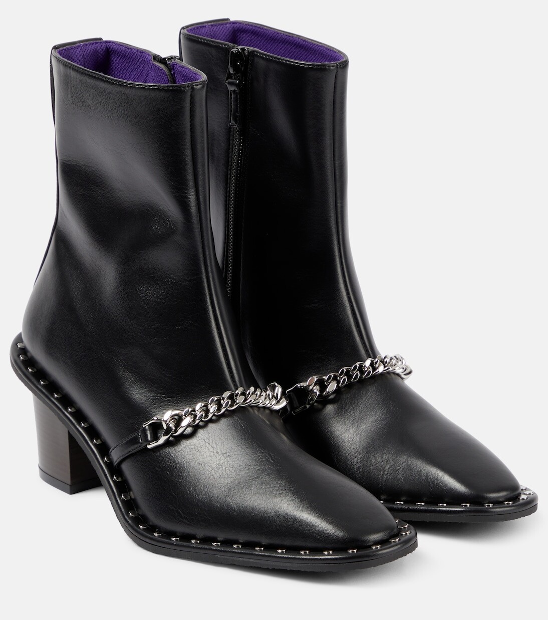 

Ботильоны falabella из искусственной кожи Stella Mccartney, черный