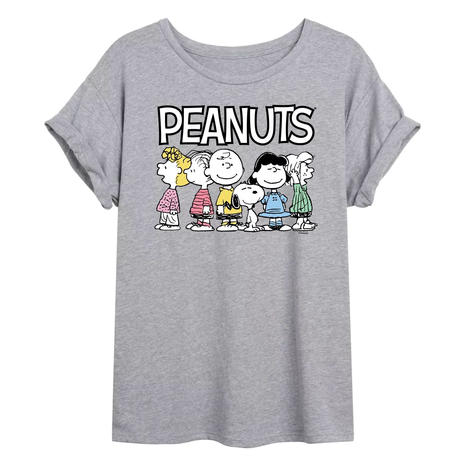 Детская футболка Peanuts Crew с струящимся рисунком и рисунком Licensed Character