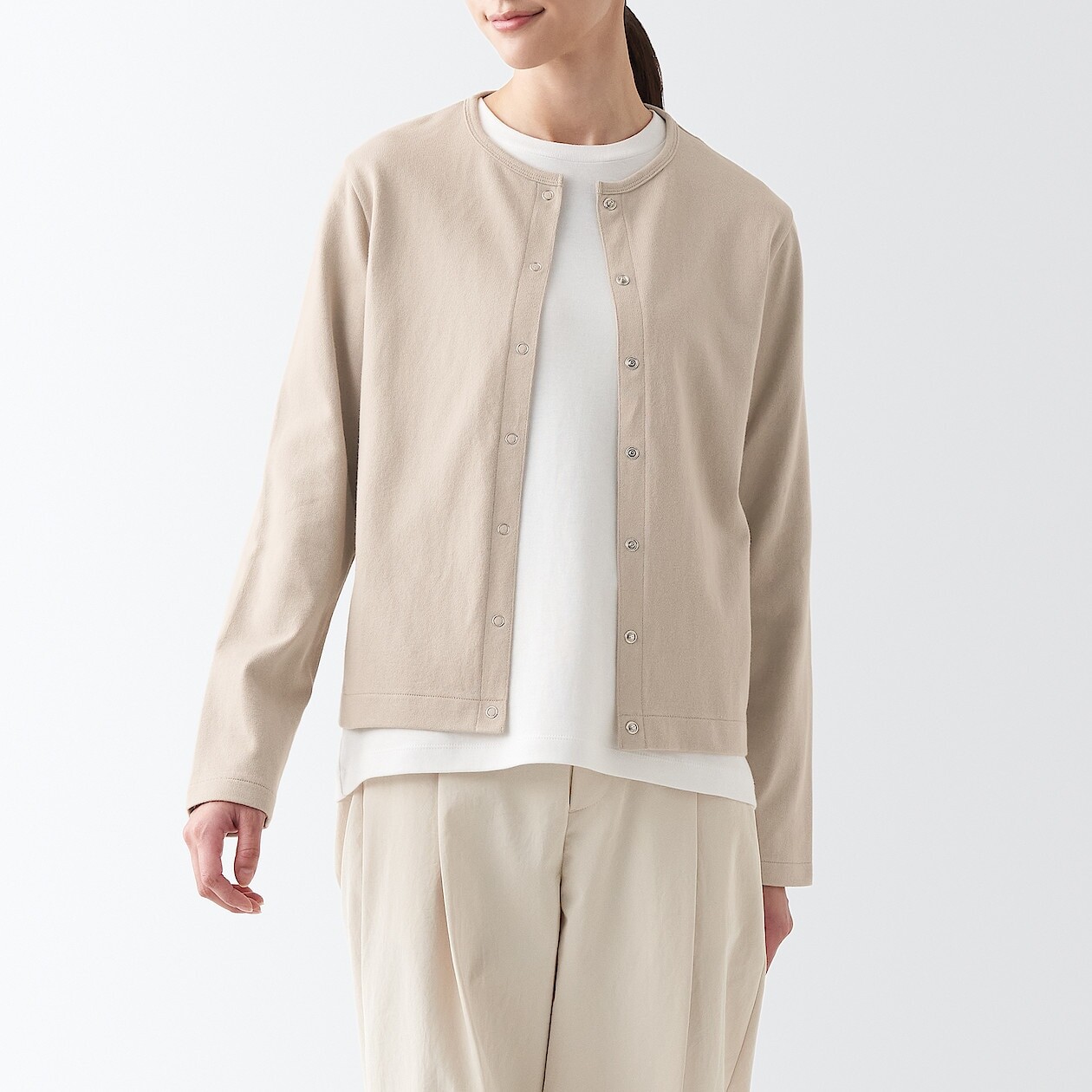 

Толстый кардиган MUJI, бледно-коричневый
