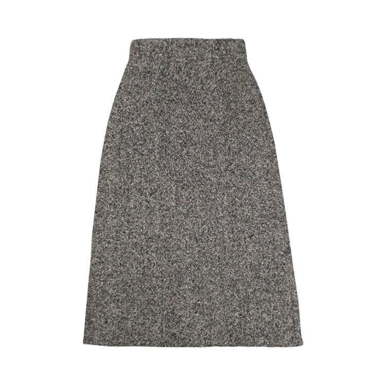 

Юбка Saint Laurent Wool A-Line Mid Length 'Black/White', разноцветный