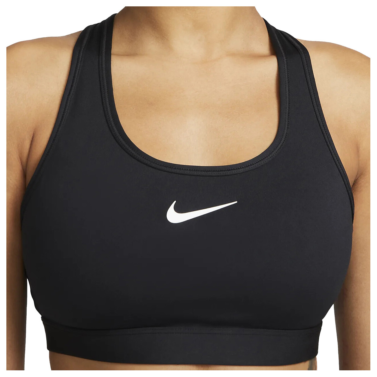 

Спортивный бюстгальтер Nike Women's Dri Fit Swoosh Medium Support Bra, цвет Black/White