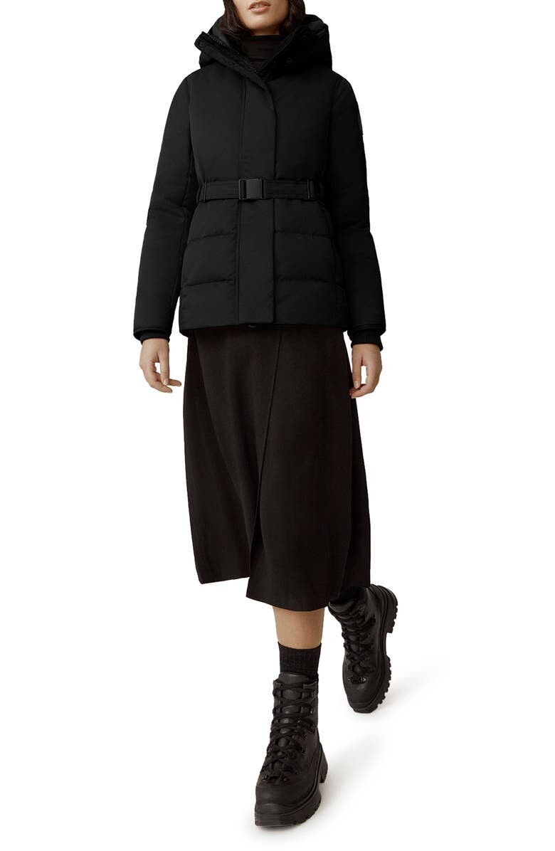 

Водостойкая пуховая куртка с капюшоном из переработанного нейлона Merritt CANADA GOOSE, черный