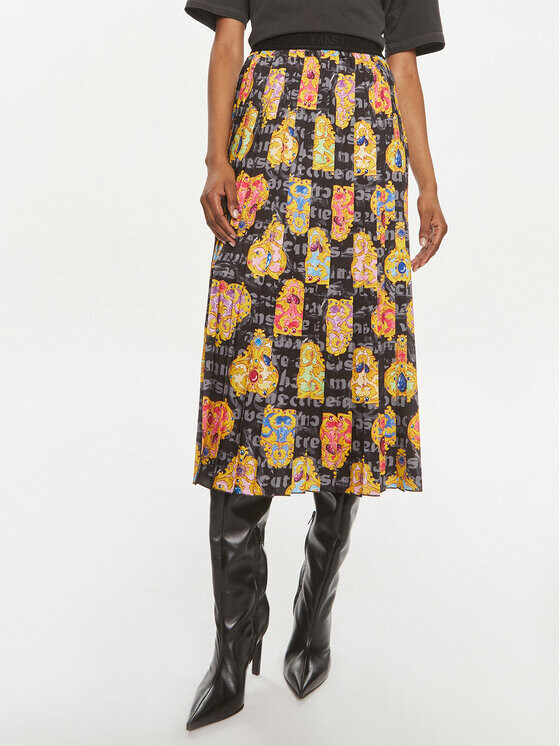 

Плиссированная юбка стандартного кроя Versace Jeans Couture, черный
