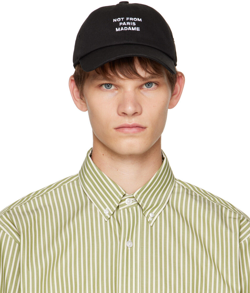 

Черная кепка с надписью La Casquette Drole De Monsieur
