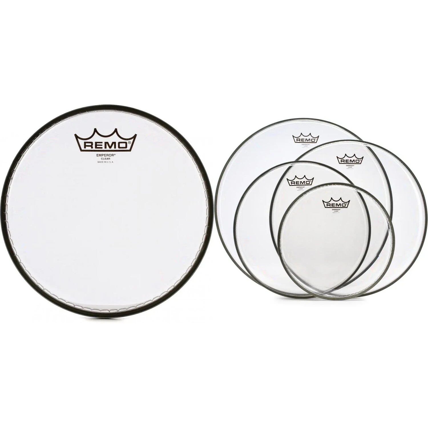

Набор из 5 прозрачных пластиков Remo Emperor Tom Drumhead