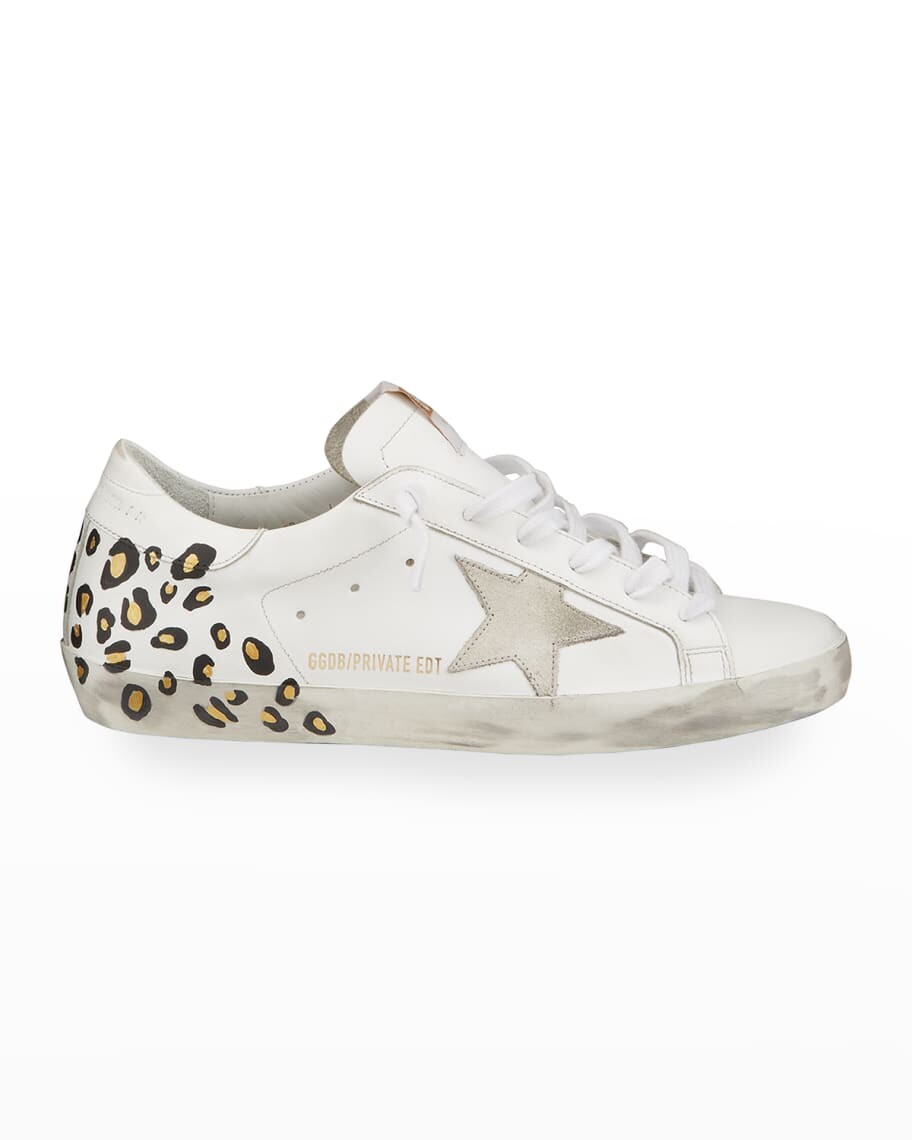 

Низкие кроссовки Superstar с леопардовым принтом Golden Goose