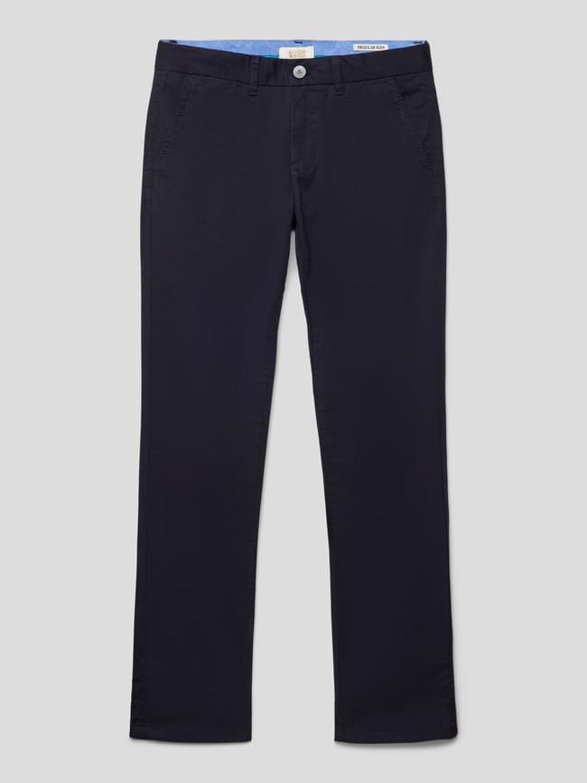 

Тканевые брюки с лейблом, модель Seasonal Essentials Scotch & Soda, темно-синий