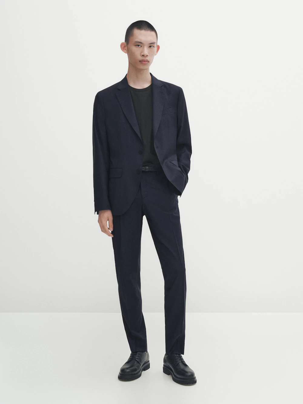 

Брюки из 100% чистой шерсти Massimo Dutti, синий