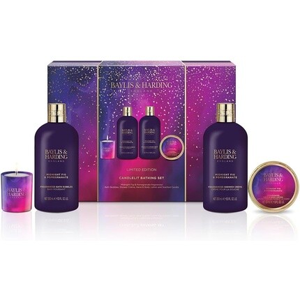 

Роскошный подарочный набор для купания Baylis & Harding Midnight Fig & Pomegranate при свечах