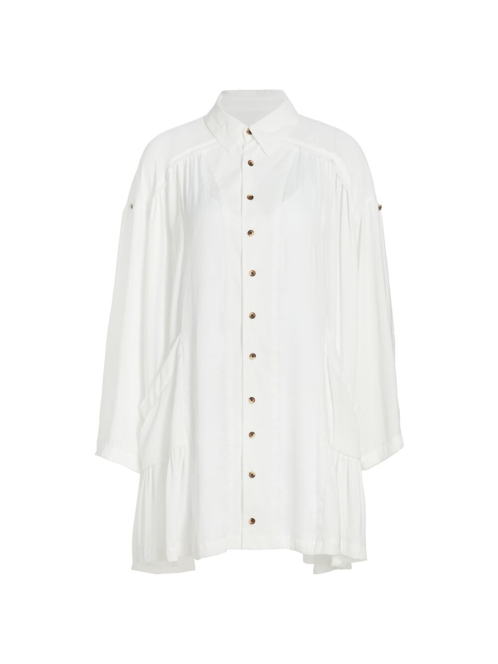 

Мини-платье-рубашка Moonstruck Free People, слоновая кость