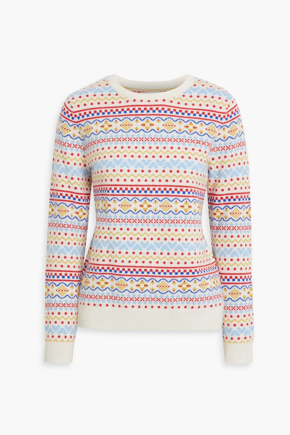 

Свитер Fair Isle из шерсти и кашемира Chinti & Parker, слоновая кость