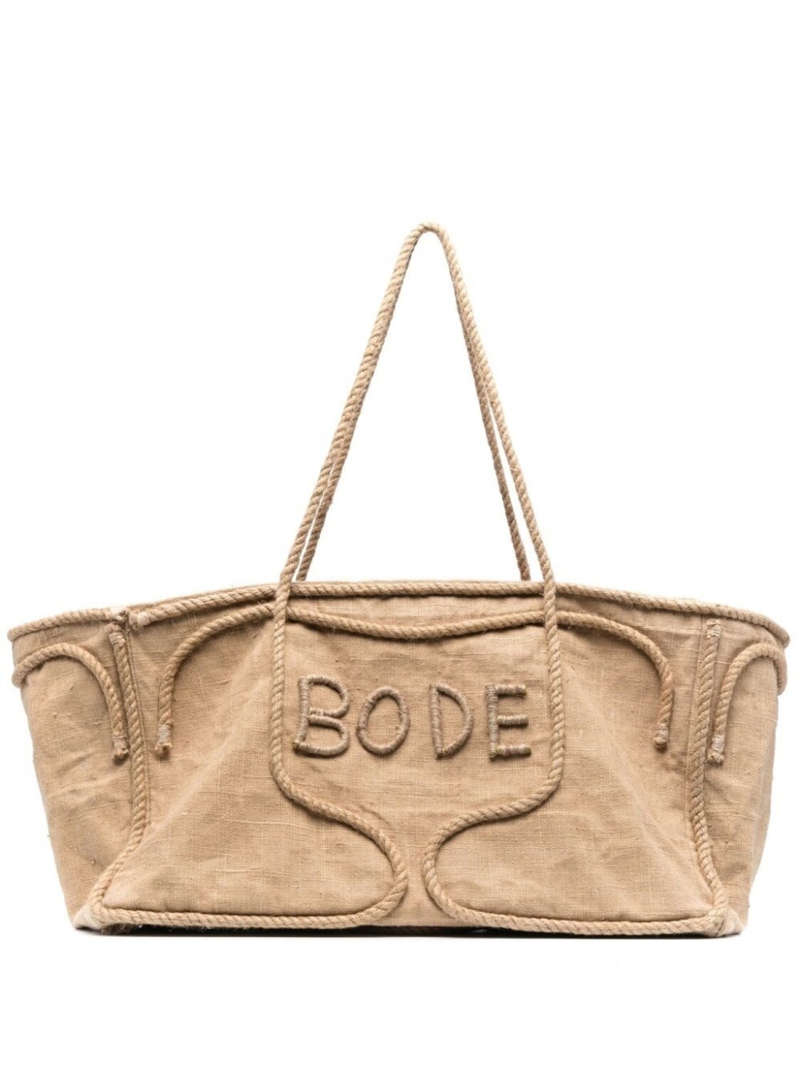 

BODE rope-detail oversized tote bag, нейтральный цвет