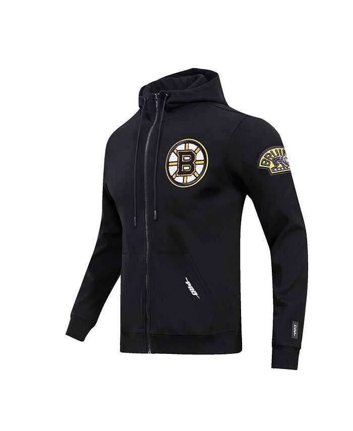 

Мужская черная классическая синельная куртка с капюшоном и молнией Boston Bruins черного цвета Pro Standard, черный