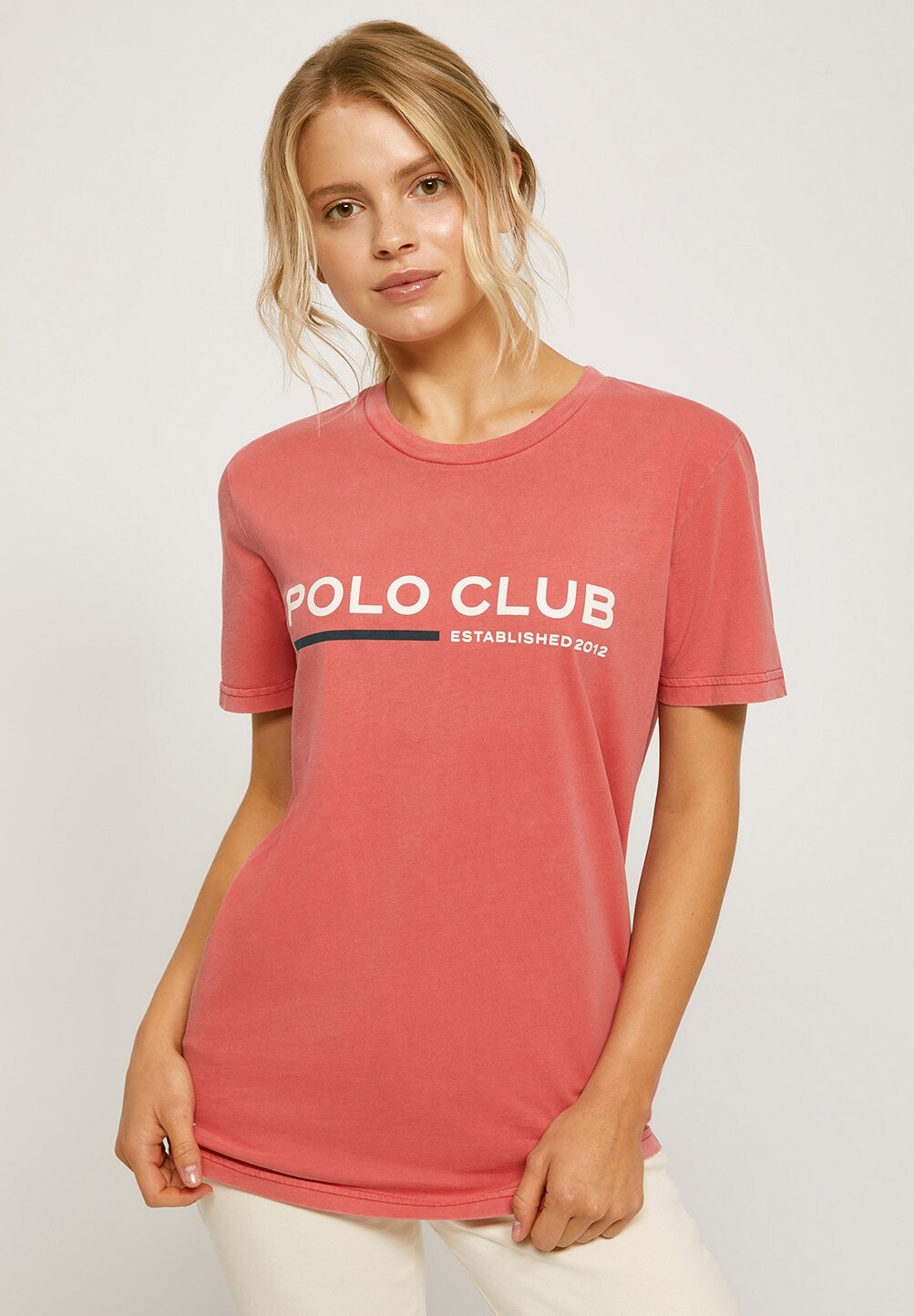 

Футболка с принтом Polo Club, красный