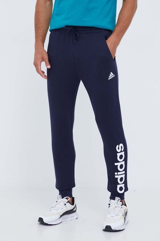 

Хлопковые спортивные штаны adidas, темно-синий