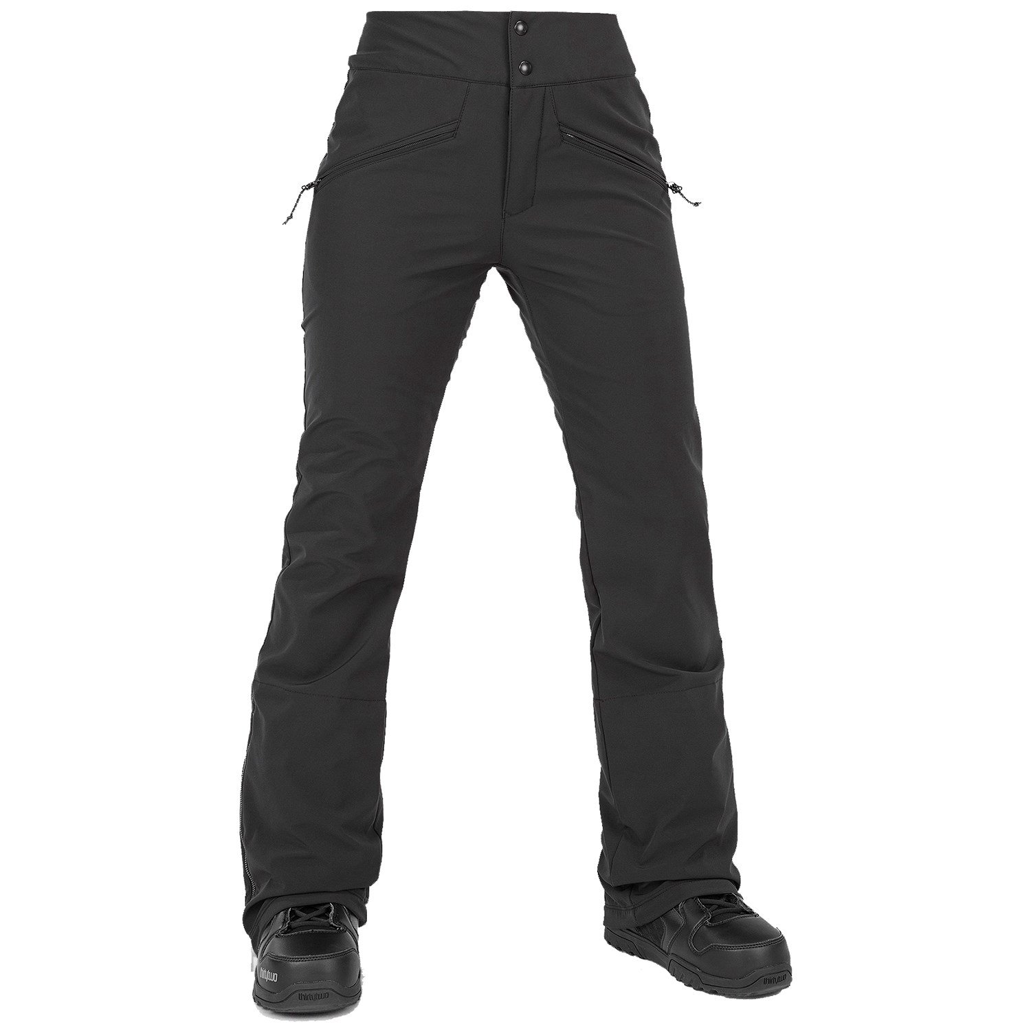 Брюки Volcom Battle Stretch High Rise, черный брюки uniqlo ultra stretch high rise leggings черный