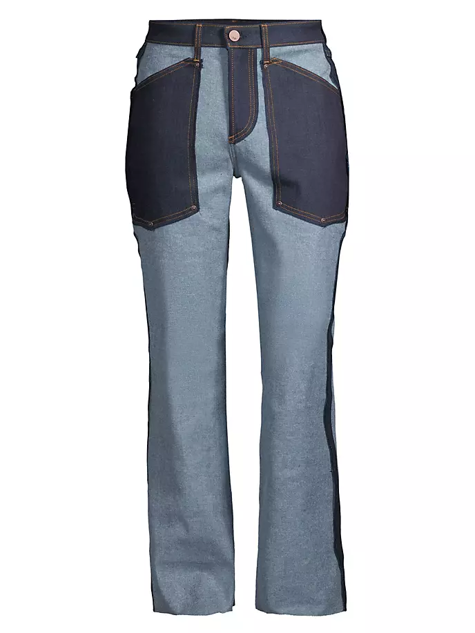Двухцветные джинсы Monfrere X MVLA Monfrère, индиго