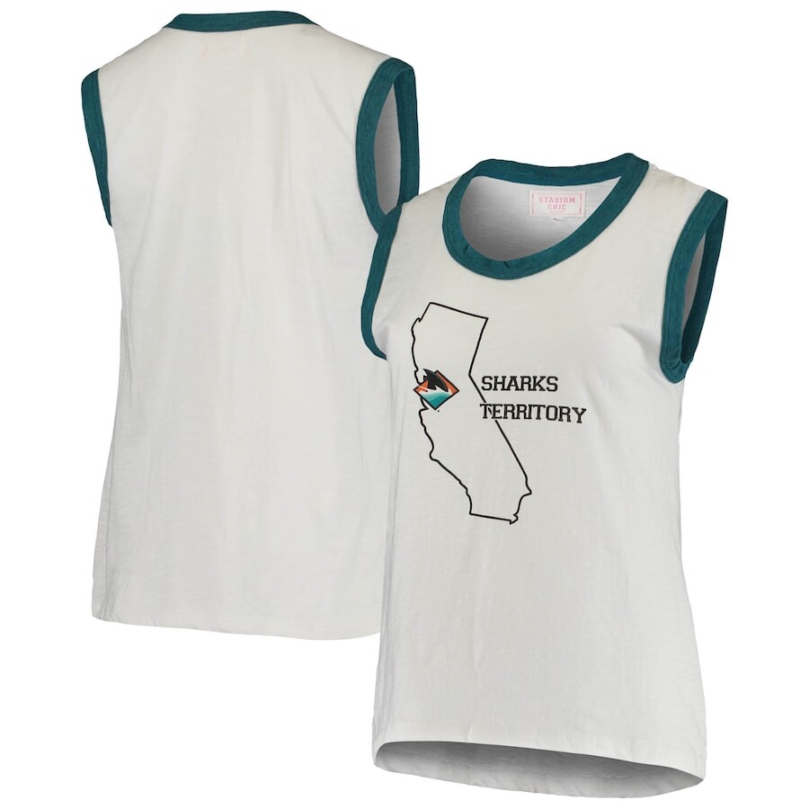 

Топ Stadium Chic San Jose Sharks, белый