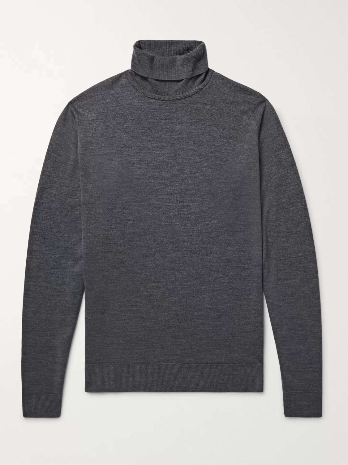 

Свитер Cherwell Slim-Fit из мериносовой шерсти с высоким воротником JOHN SMEDLEY, древесный уголь