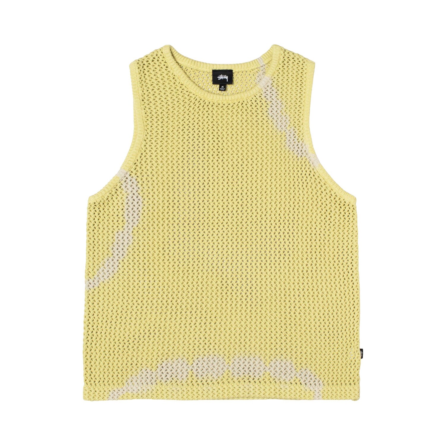 

Майка из тяжелой сетки Stussy ODyed, цвет Tie Dye Yellow