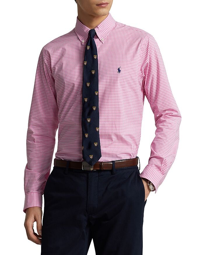 

Рубашка Slim Fit из эластичного поплина в мелкую клетку Polo Ralph Lauren