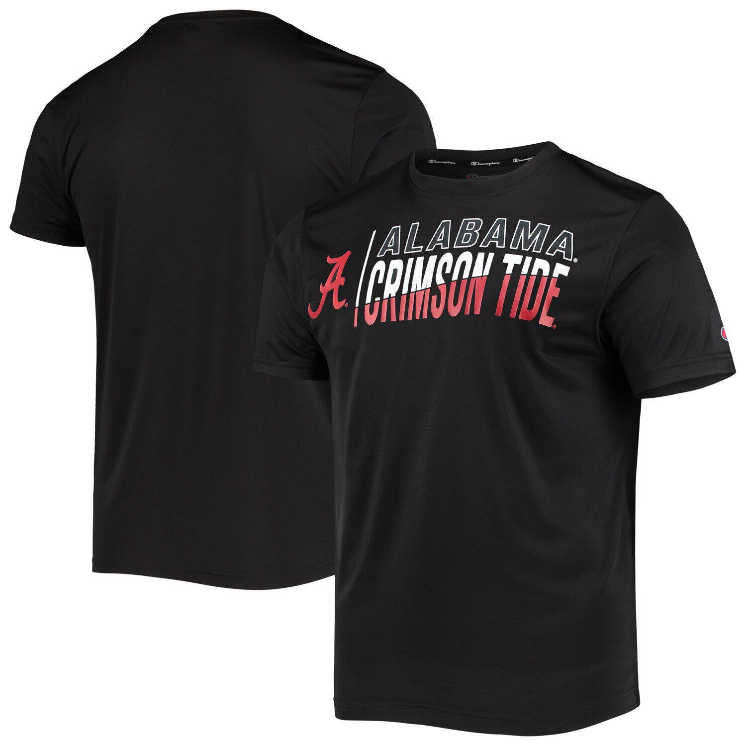

Мужская черная футболка Champion Alabama Crimson Tide Slash Stack