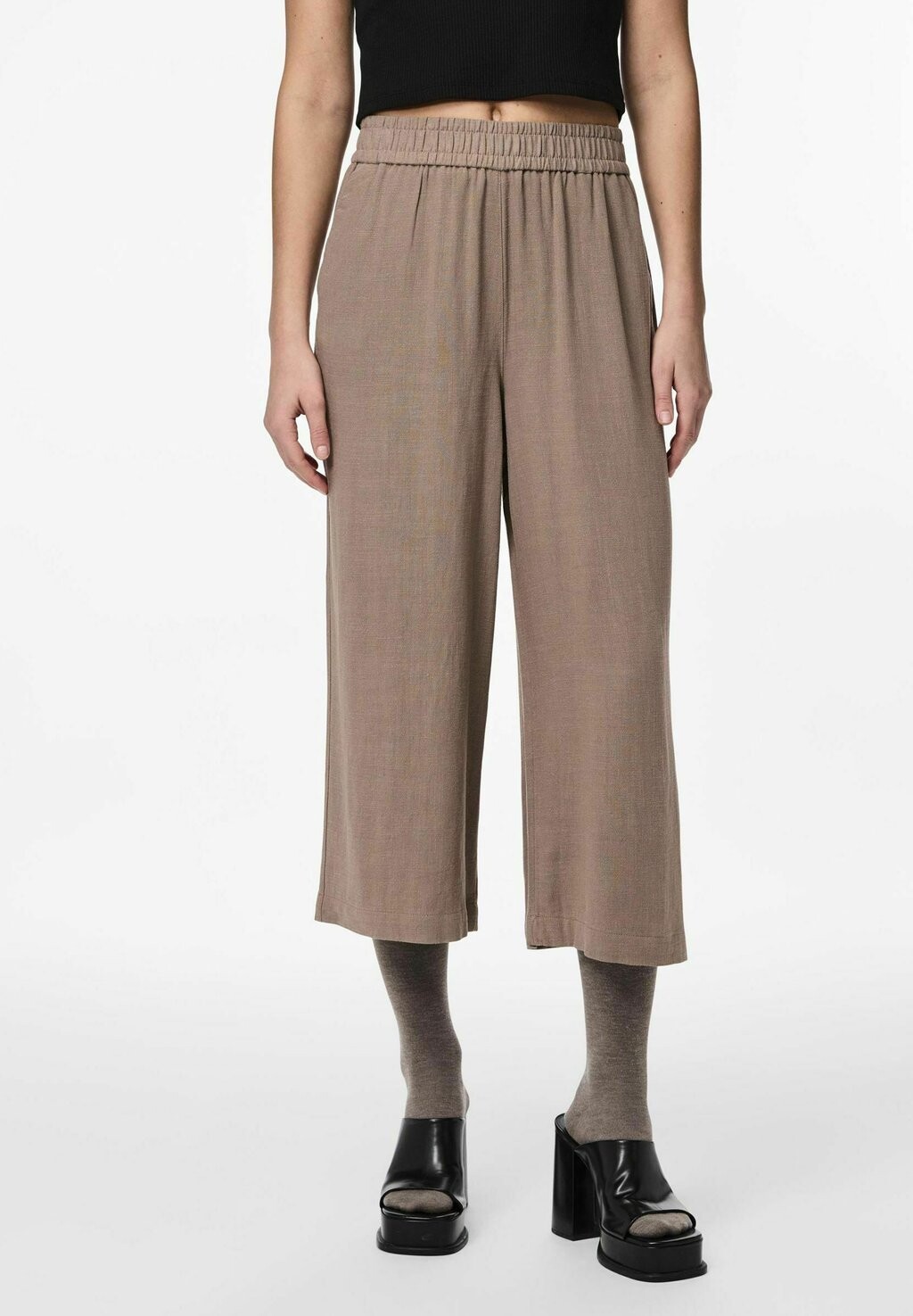 

Брюки PCVINSTY HW CULOTTE Pieces, цвет fossil