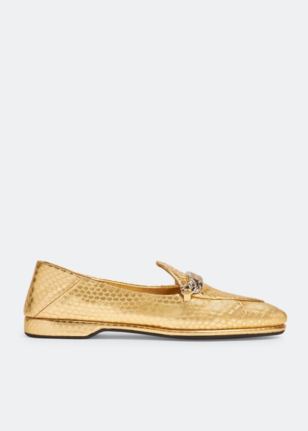 

Лоферы Miu Miu Ayers Leather, золотой, Желтый