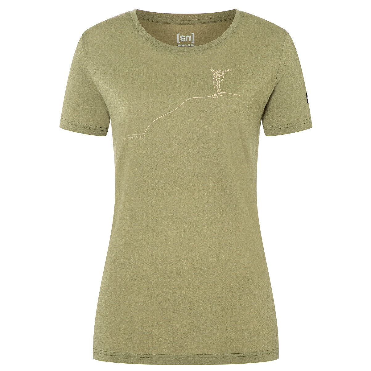 

Рубашка из мериноса Super Natural Women's Bergglück Tee, цвет Aloe/Semolina