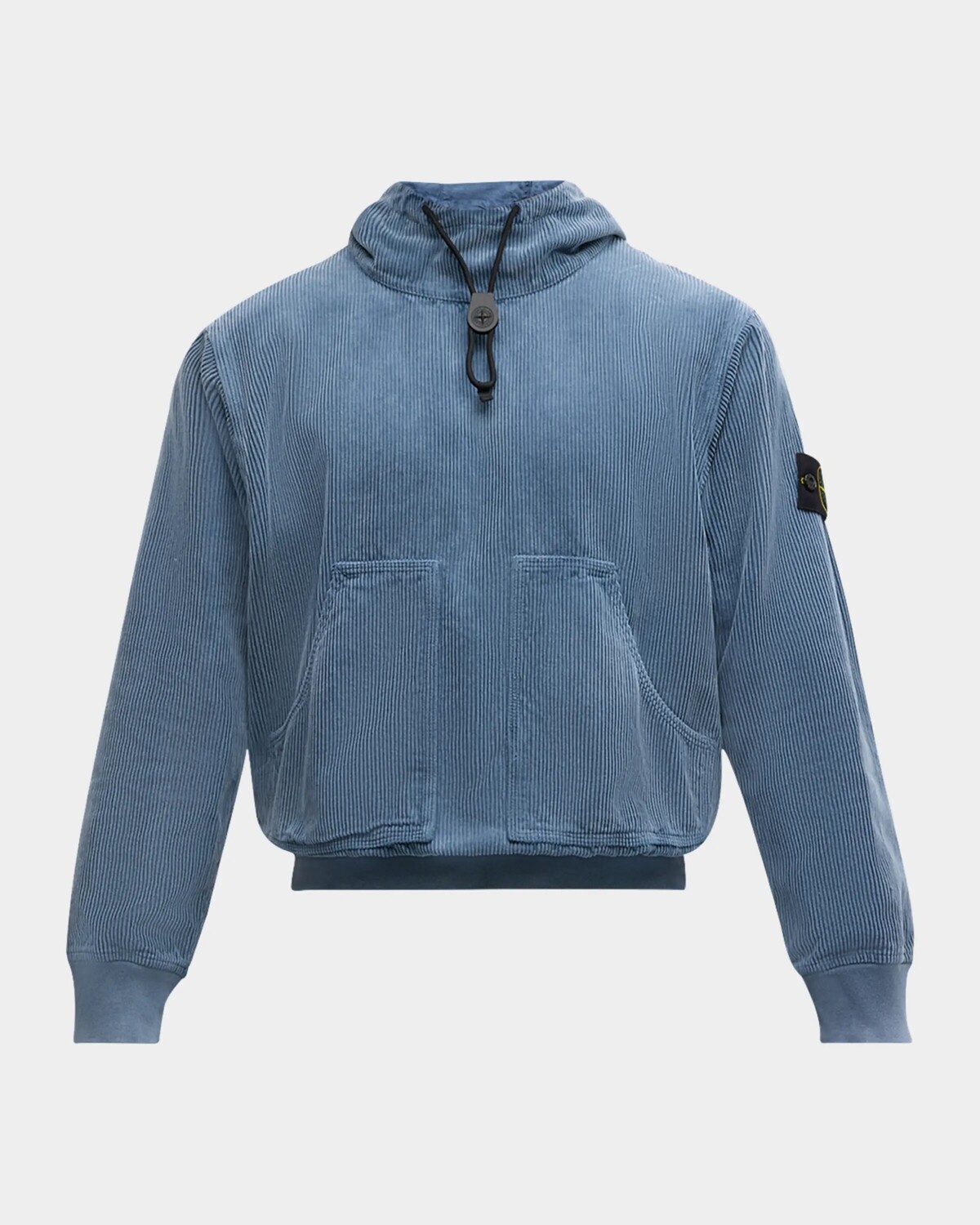 

Мужская флисовая толстовка с нашивкой Stone Island, цвет Mid Blue