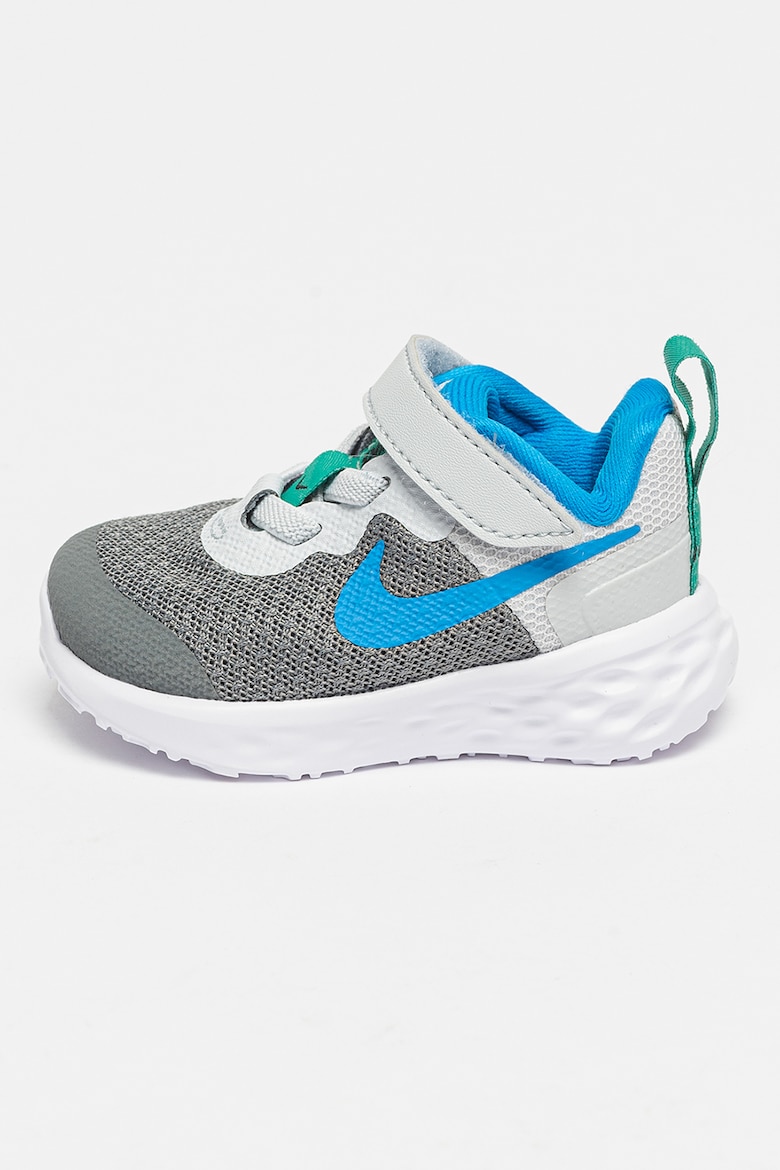 Легкие спортивные кроссовки Revolution 6 на липучке Nike, серый