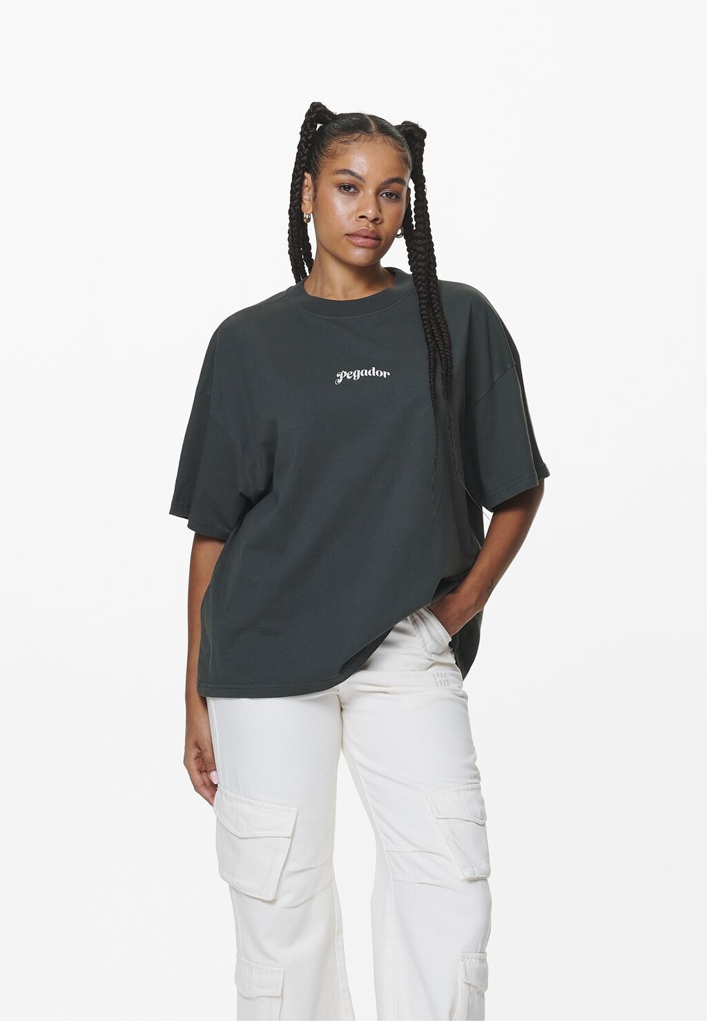 

Футболка с принтом ODDA HEAVY OVERSIZED TEE Pegador, цвет washed sage green