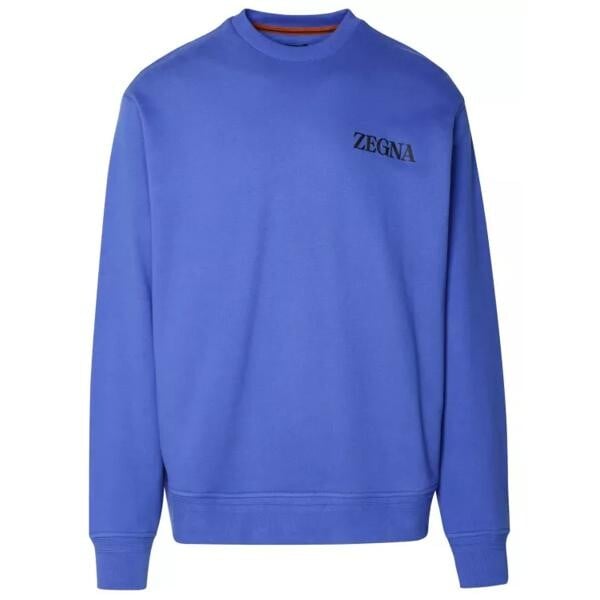 

Футболка blue cotton sweatshirt Zegna, синий