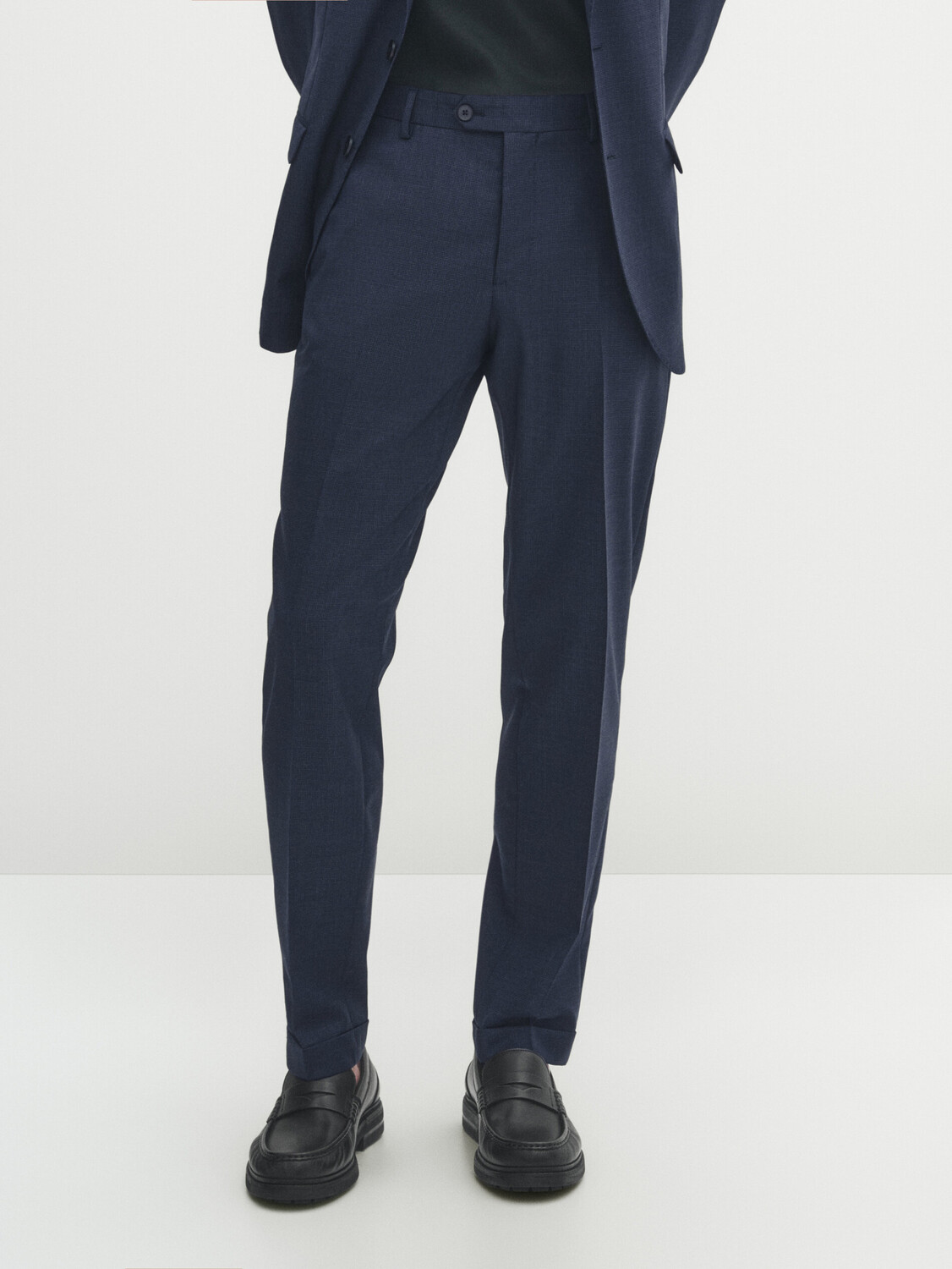 

Костюмные брюки мини-гусинские лапки Massimo Dutti, темно-синий