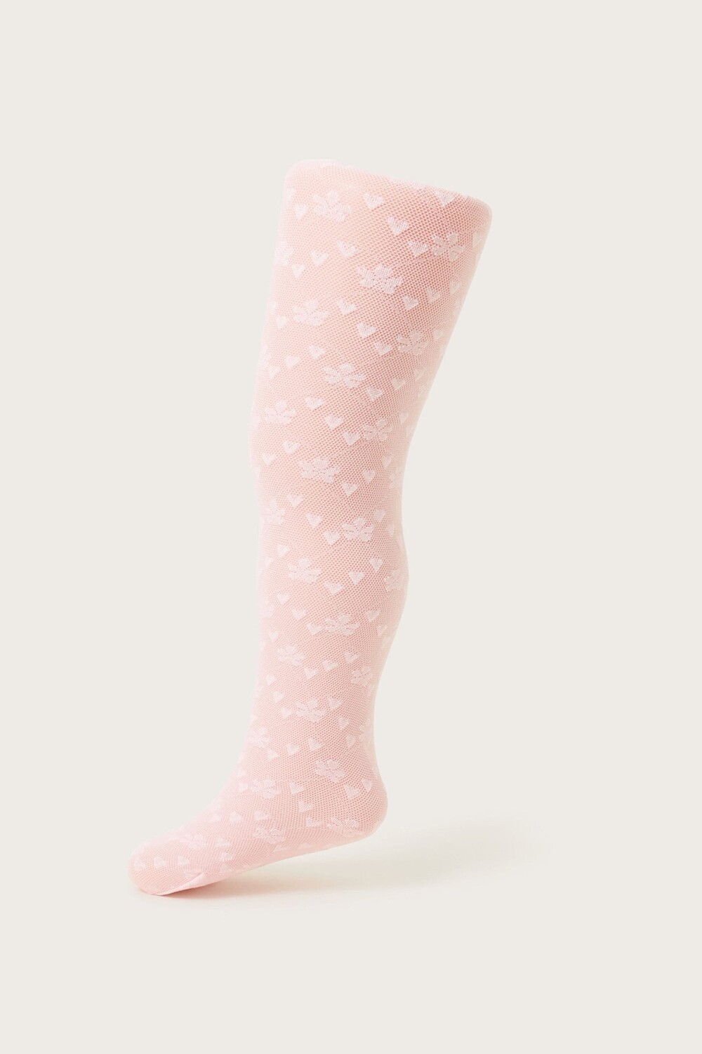 

Розовые детские колготки Loveheart с кружевом Monsoon, розовый