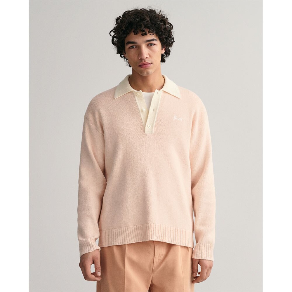 

Свитер Gant Boucle Rugger V Neck, бежевый