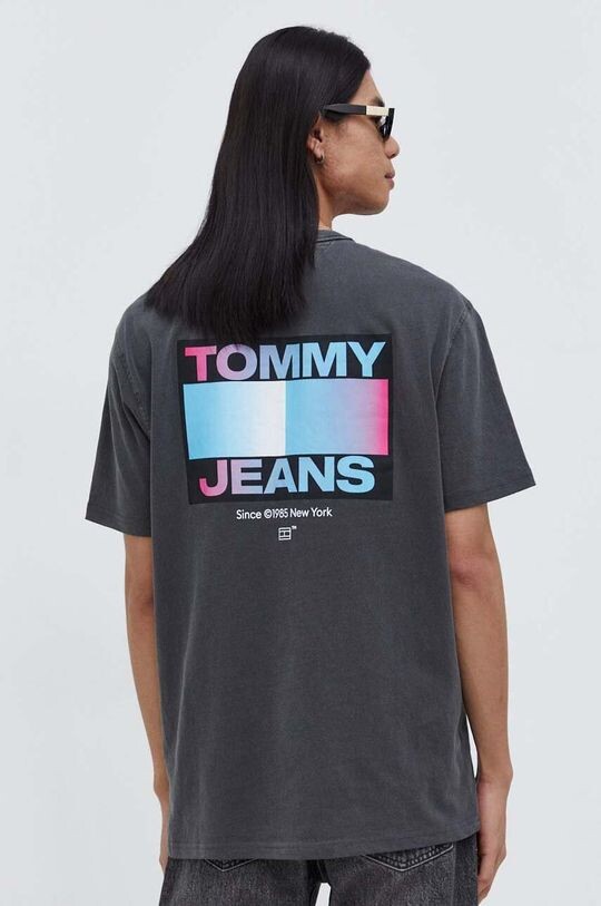 

Хлопковая футболка Tommy Jeans, серый
