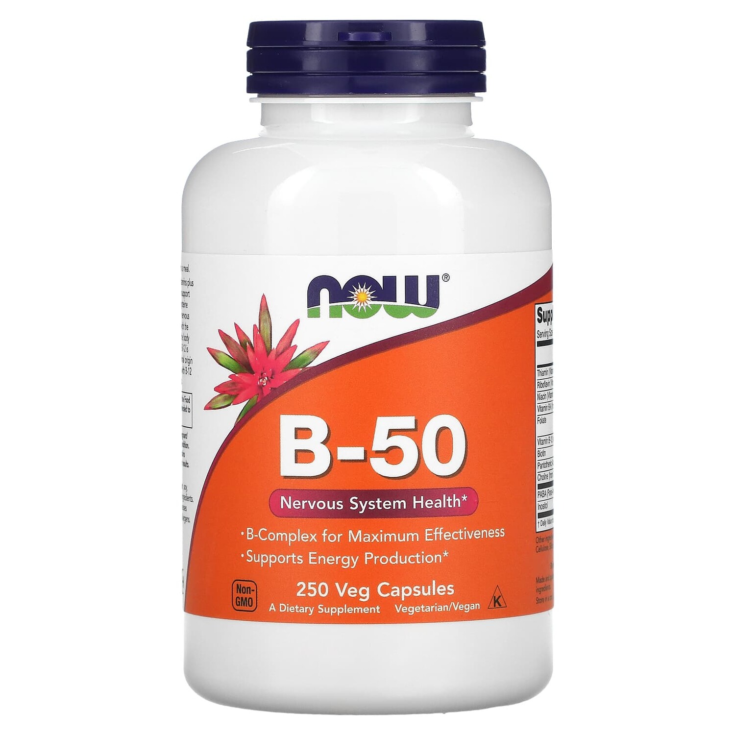 

B-50, 250 растительных капсул, NOW Foods