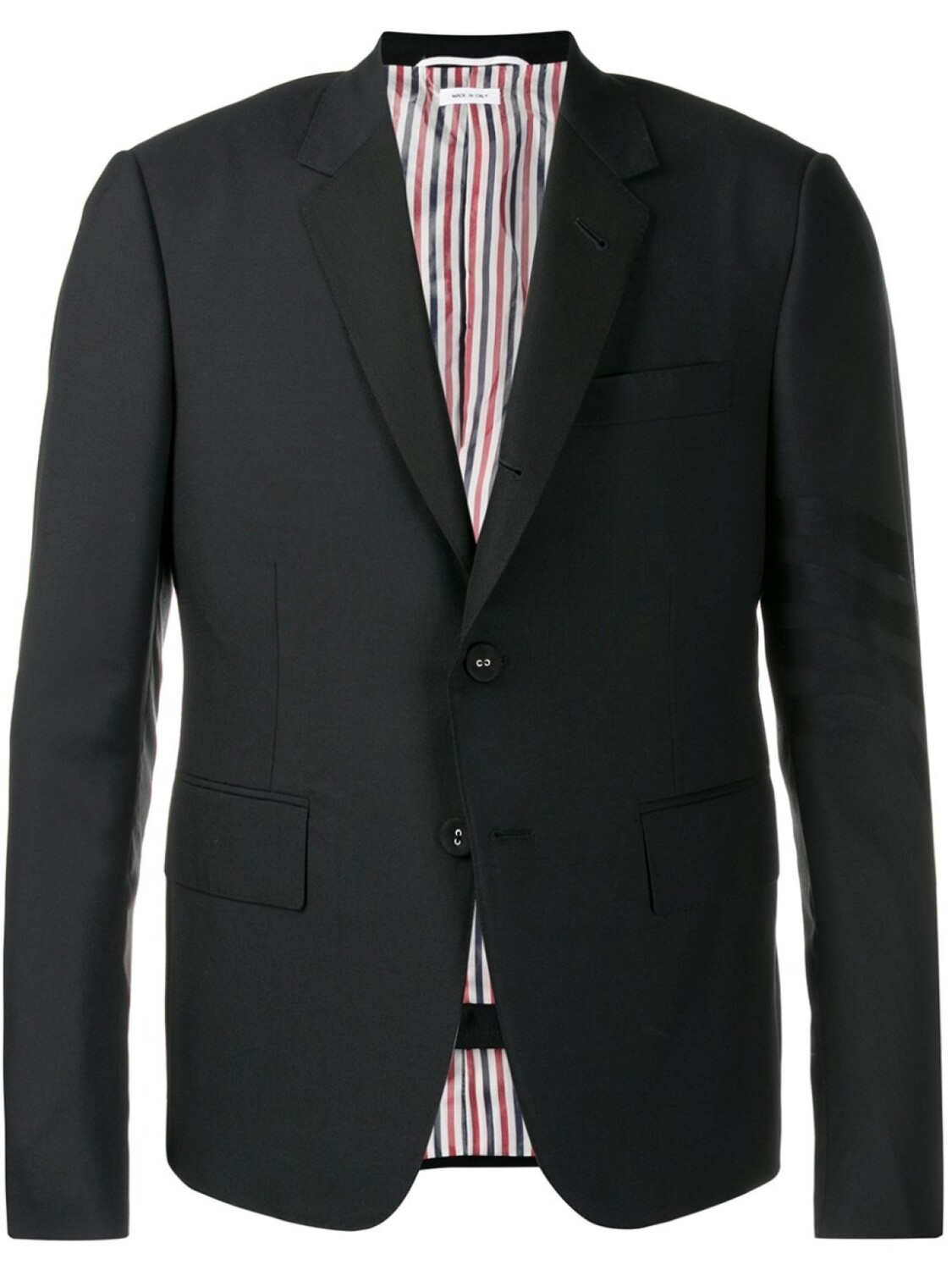 

Thom Browne однотонный костюм с полосками 4-Bar, черный