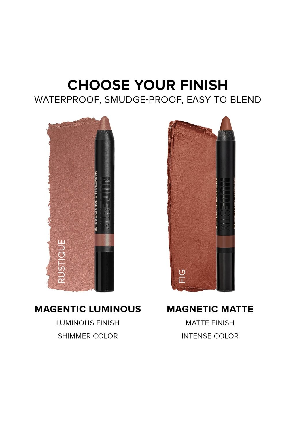 

Карандаши для бровей Magnetic Matte Eye Color NUDESTIX, тауп