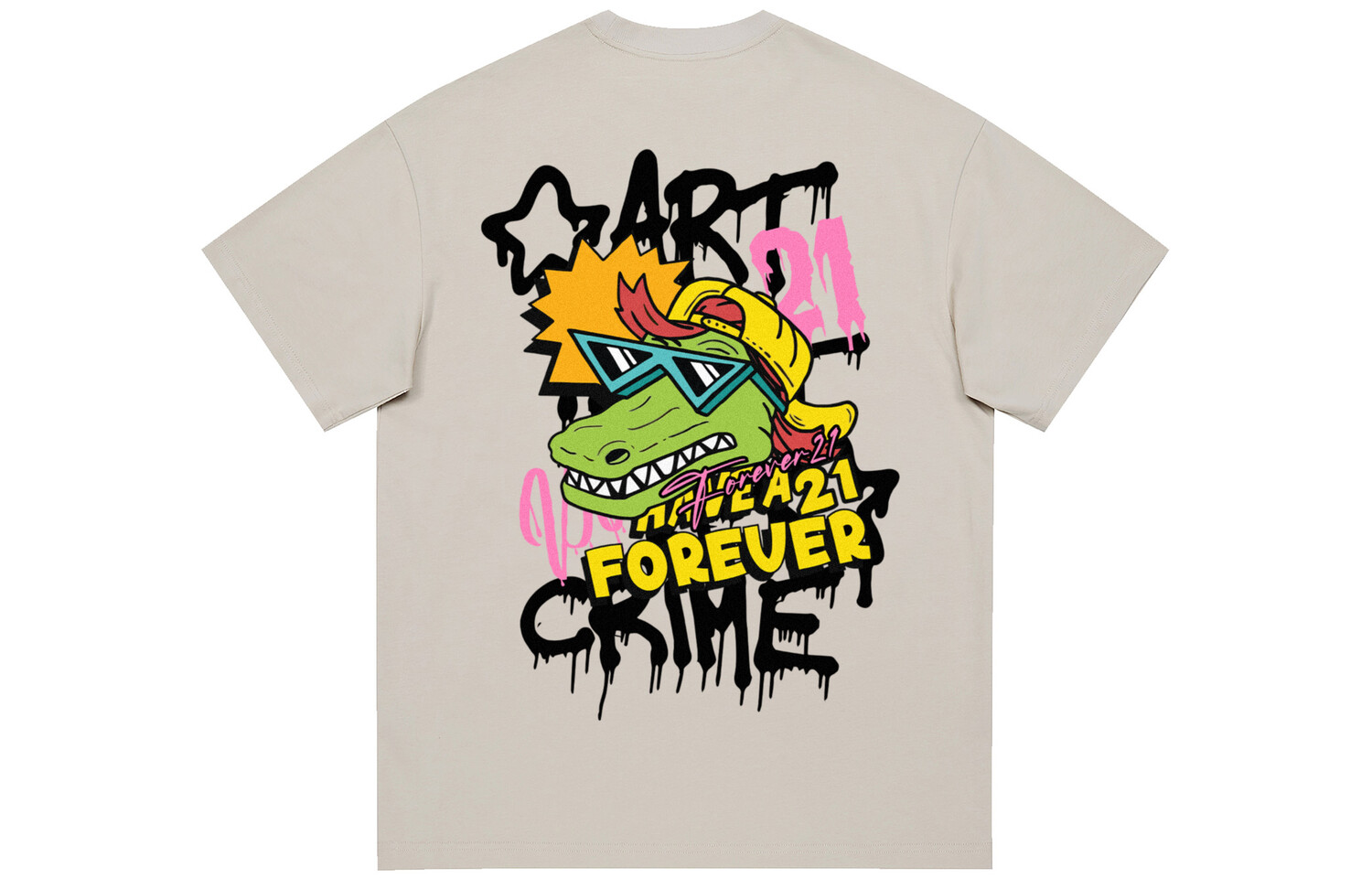 

Футболка унисекс Forever 21, бежевый
