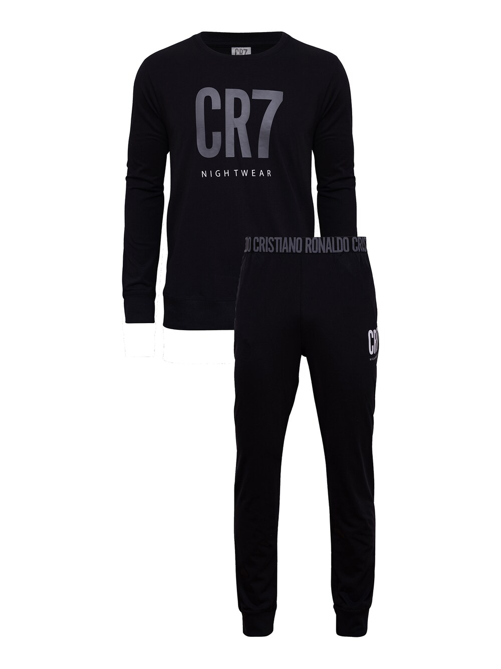 Длинная пижама CR7 - Cristiano Ronaldo Homewear, черный фотографии