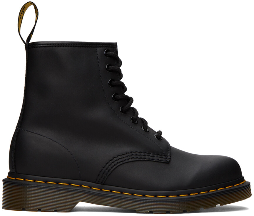 

Черные ботинки на шнуровке 1460 Greasy Dr. Martens, Черный
