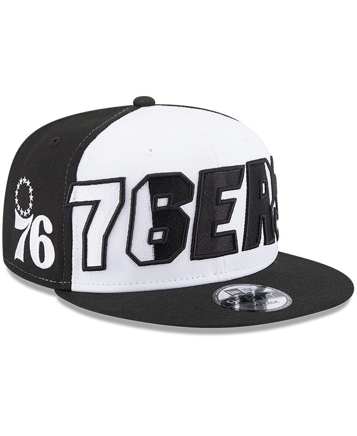 

Мужская бело-черная кепка Philadelphia 76ers Back Half 9FIFTY Snapback New Era