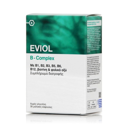 B-комплекс, 60 мягких таблеток с B1, B2, B3, B5, B6, B12, биотином и фолиевой кислотой, Eviol