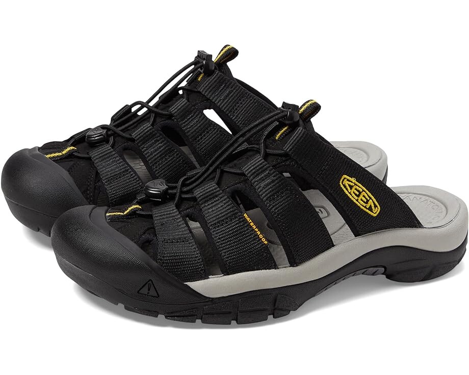 

Сандалии KEEN Newport Slide, цвет Black/Keen Yellow