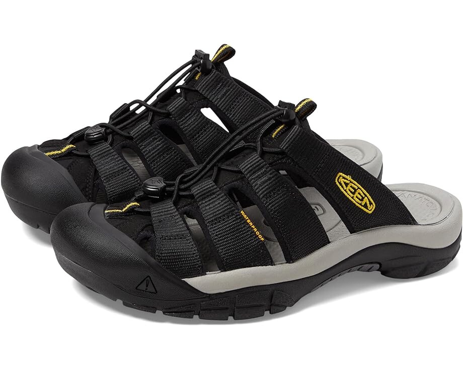 Сандалии KEEN Newport Slide, цвет Black/Keen Yellow