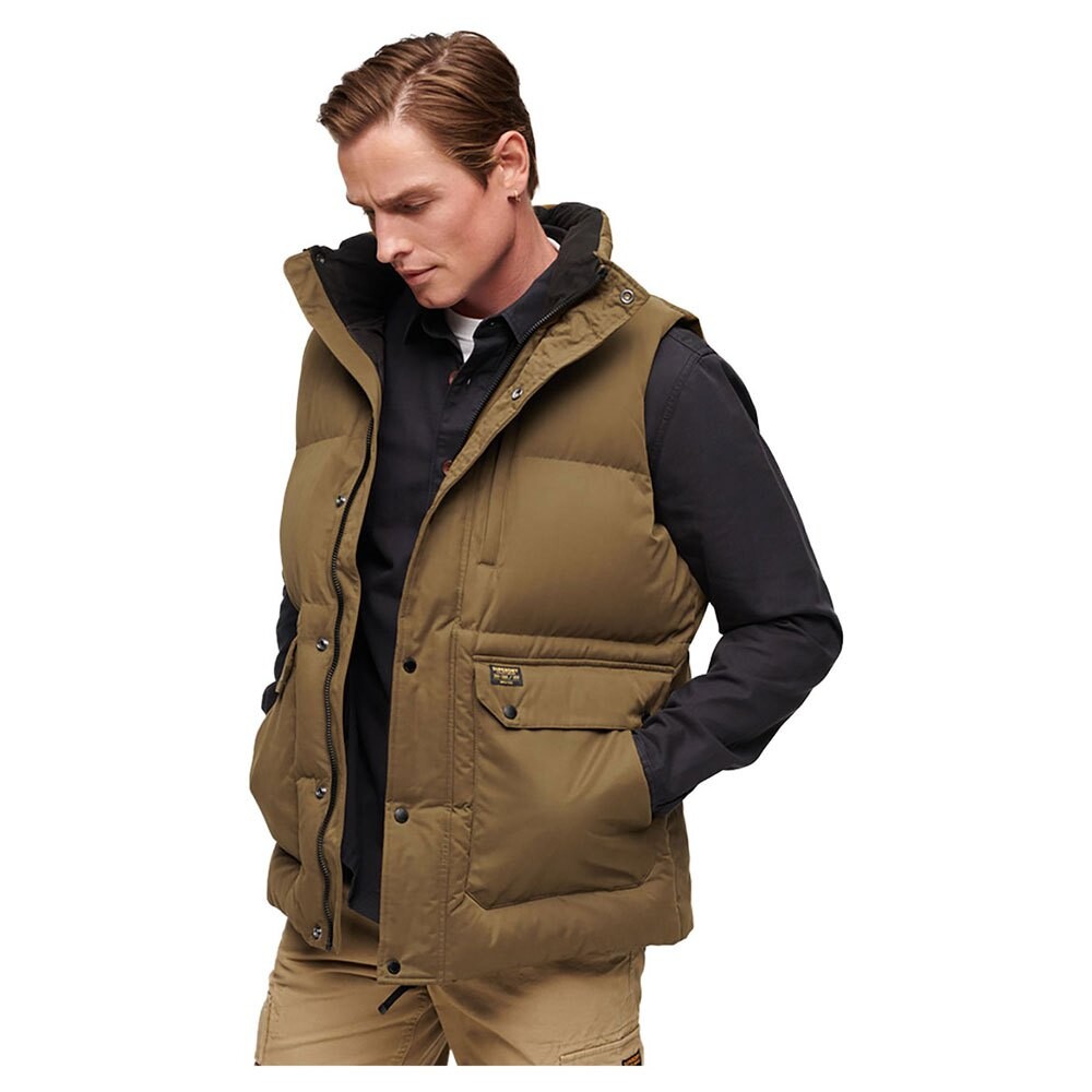 

Жилет Superdry MF Non Hooded Down, зеленый