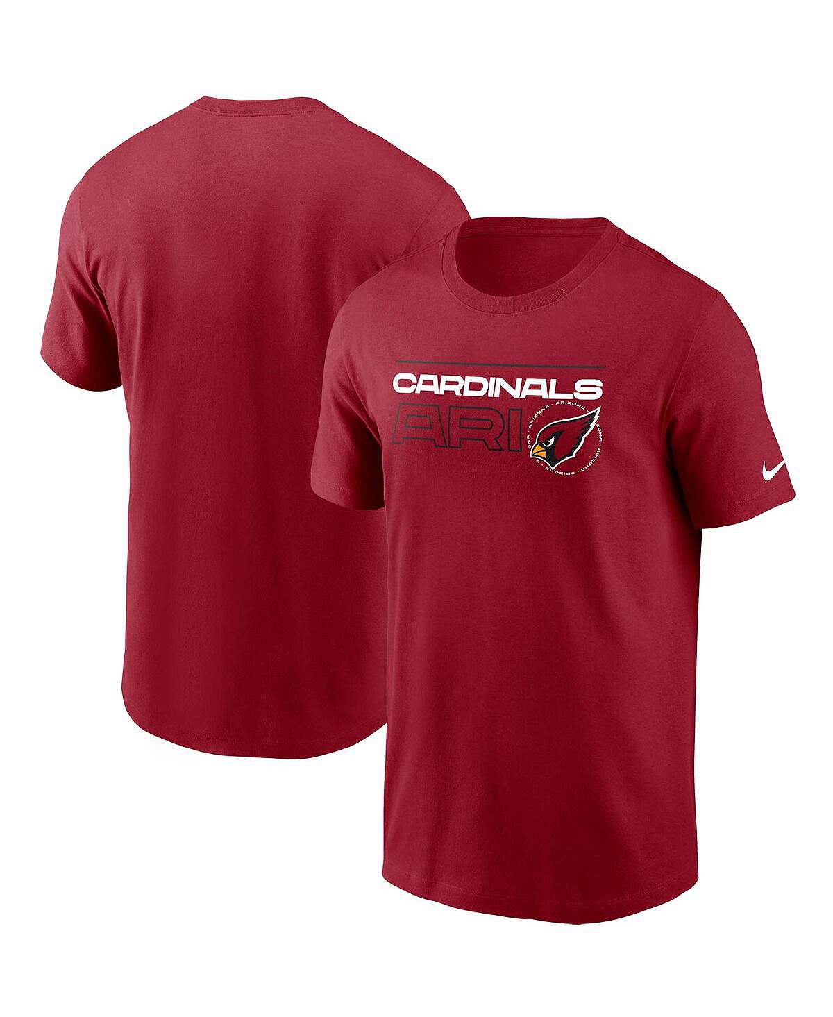 Мужская футболка Cardinal Arizona Cardinals Broadcast Essential Nike футболка с карманами arizona cardinals tri blend cardinal majestic красный